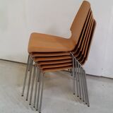 Set of 6 scandinavian chairs