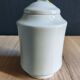 Porcelain jam pot with hand-painted plum design, signed sweet jar.