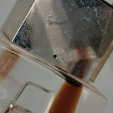 Lustre 1970 design verre et inox