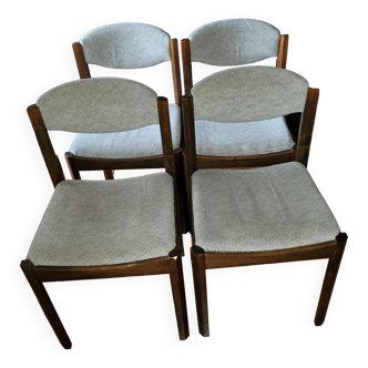 Lot de 4 chaises Self 1970