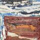 Peinture à l'huile moderniste méditerranéenne sans signature, France, milieu du 20e siècle