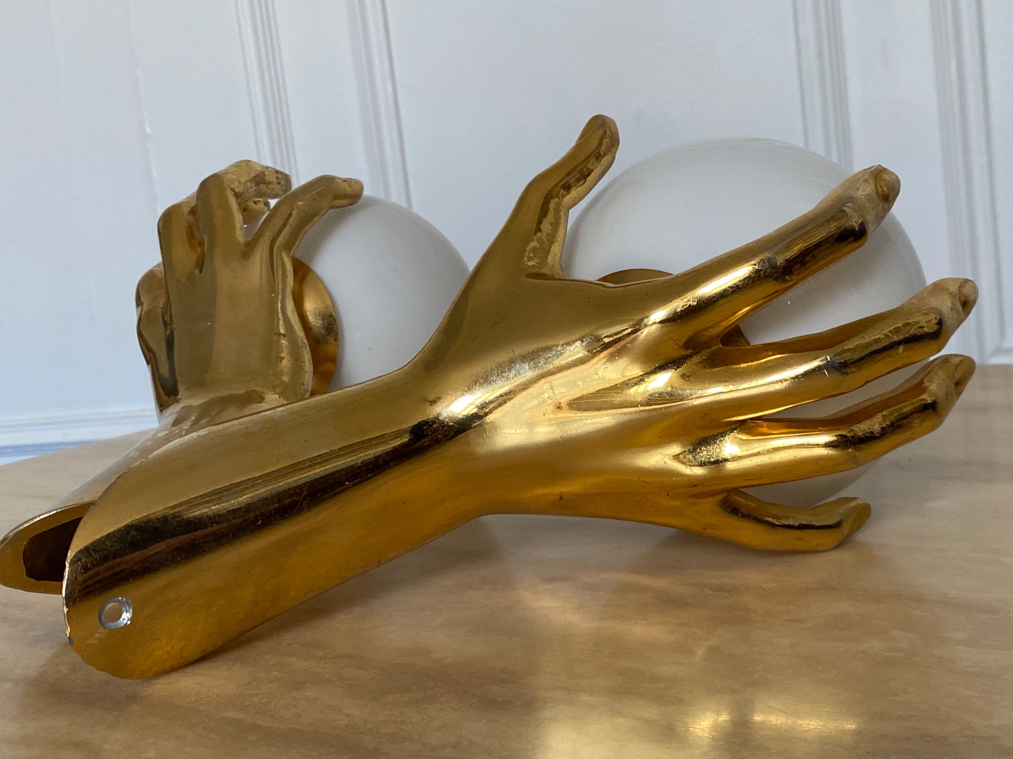 Pair of Arlus hand sconces