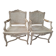 Paire de fauteuils régence; cannés; laquées blancs 19éme siécle