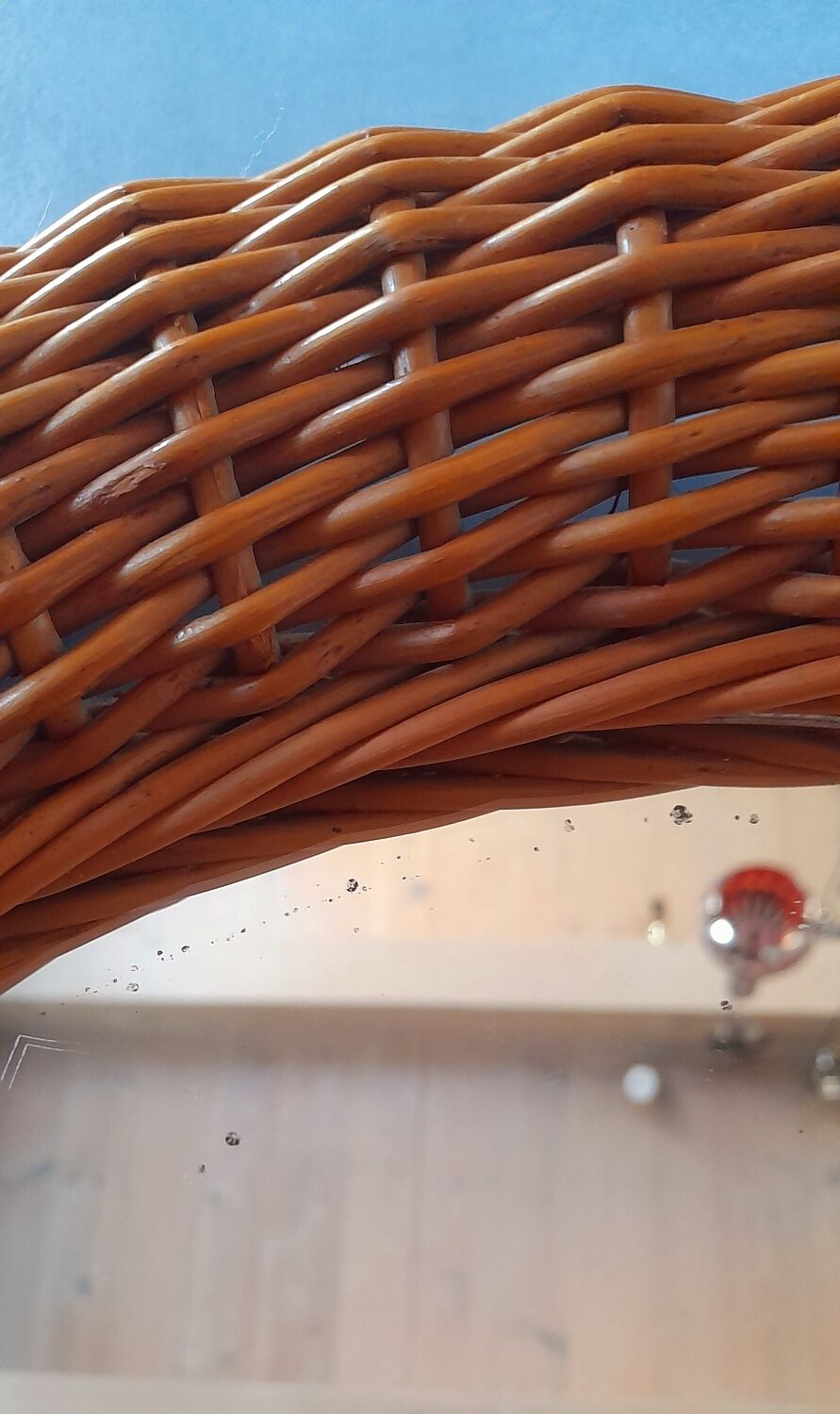 rattan mirror 60s 47cm