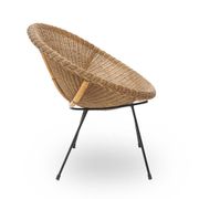 Fauteuil en rotin tressé, années 1950