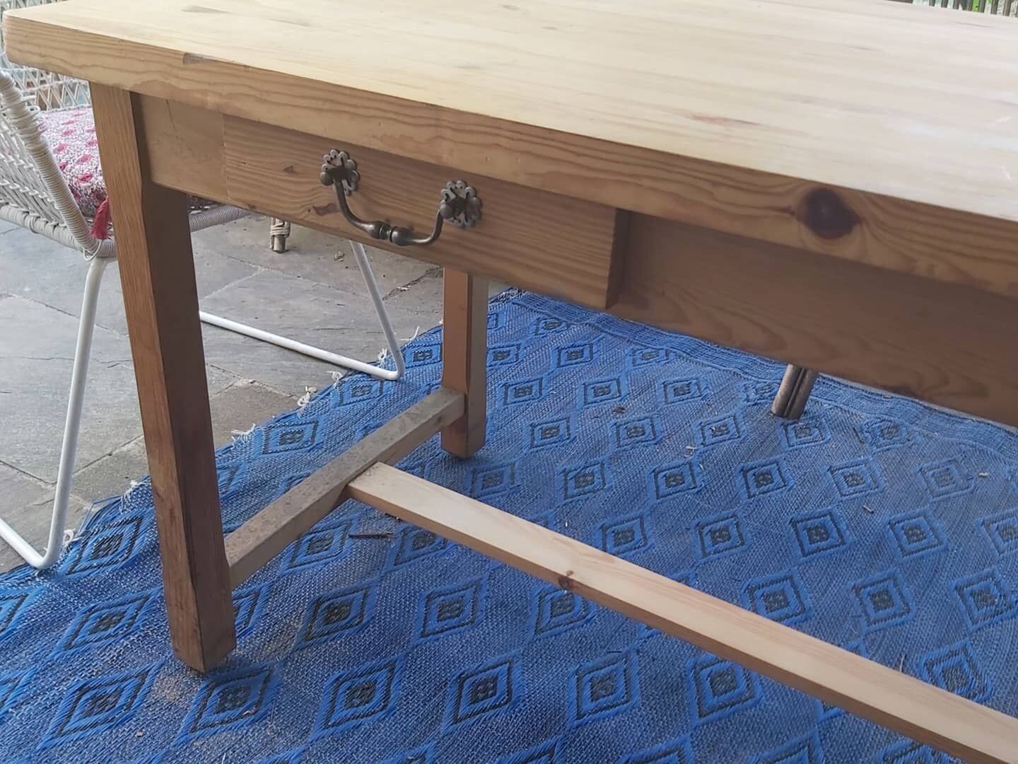 Vintage pine convent table