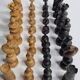 Vintage chess set, late 19th - early 20th century, in carved turned wood, 9 cm