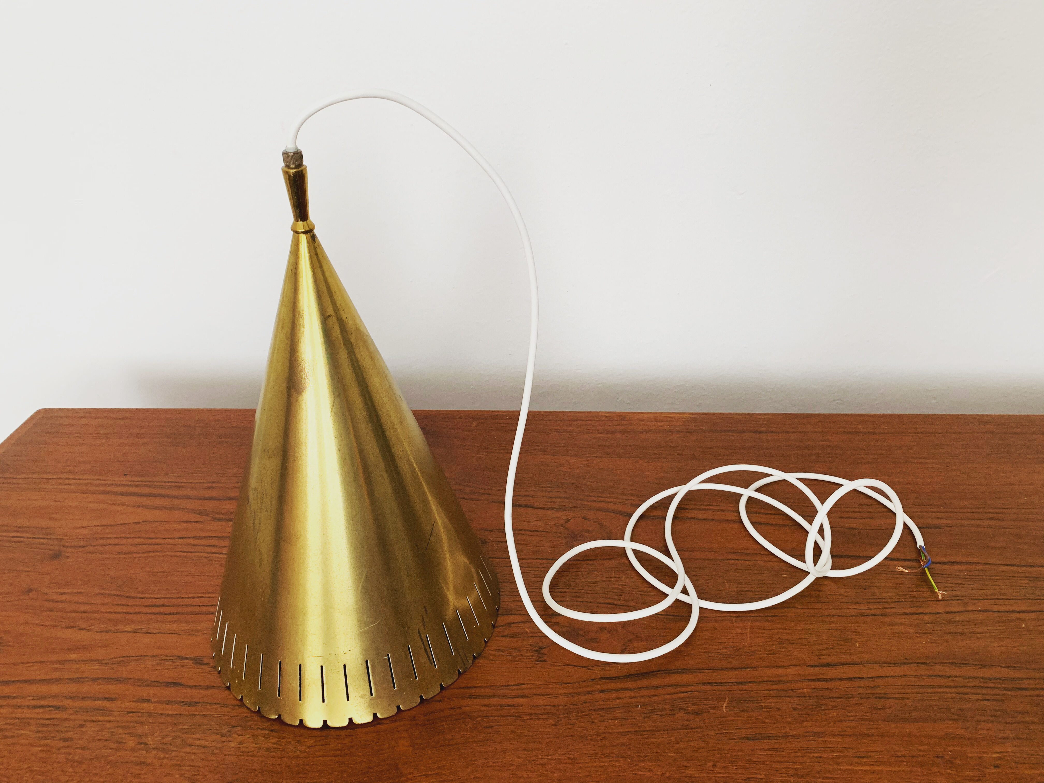 Swedish Mid-Century Modern brass pendant lamp
