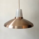 Mid-century Scandinavian pendant light in pink chrome metal, 1970s design