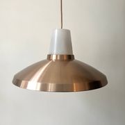 Suspension scandinave du milieu du siecle en métal chromé rose, design 1970