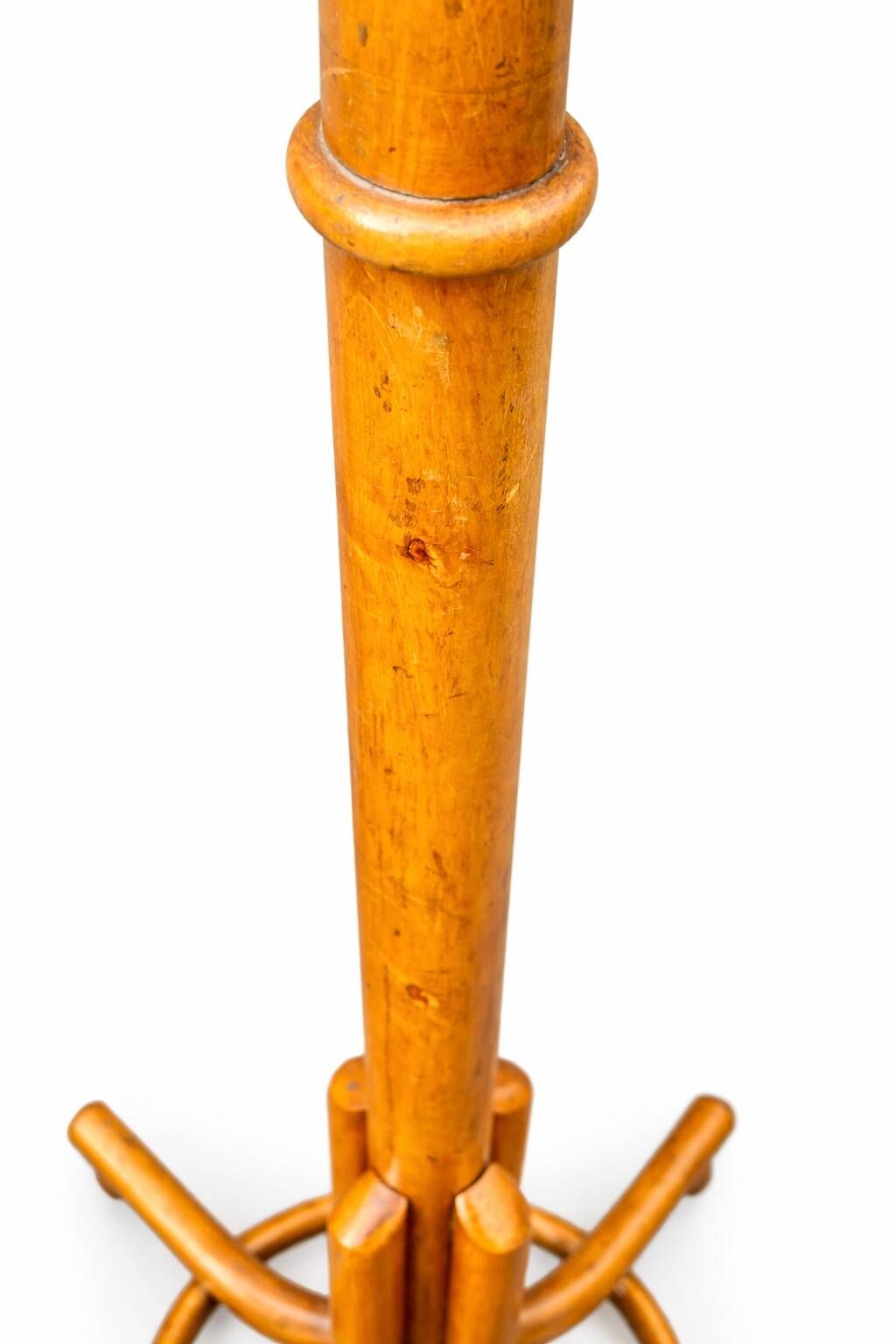 Antique curved wood parrot coat rack in Viennese style