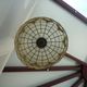 Ceiling light suspension in mother-of-pearl and wood Ø 40 cm
