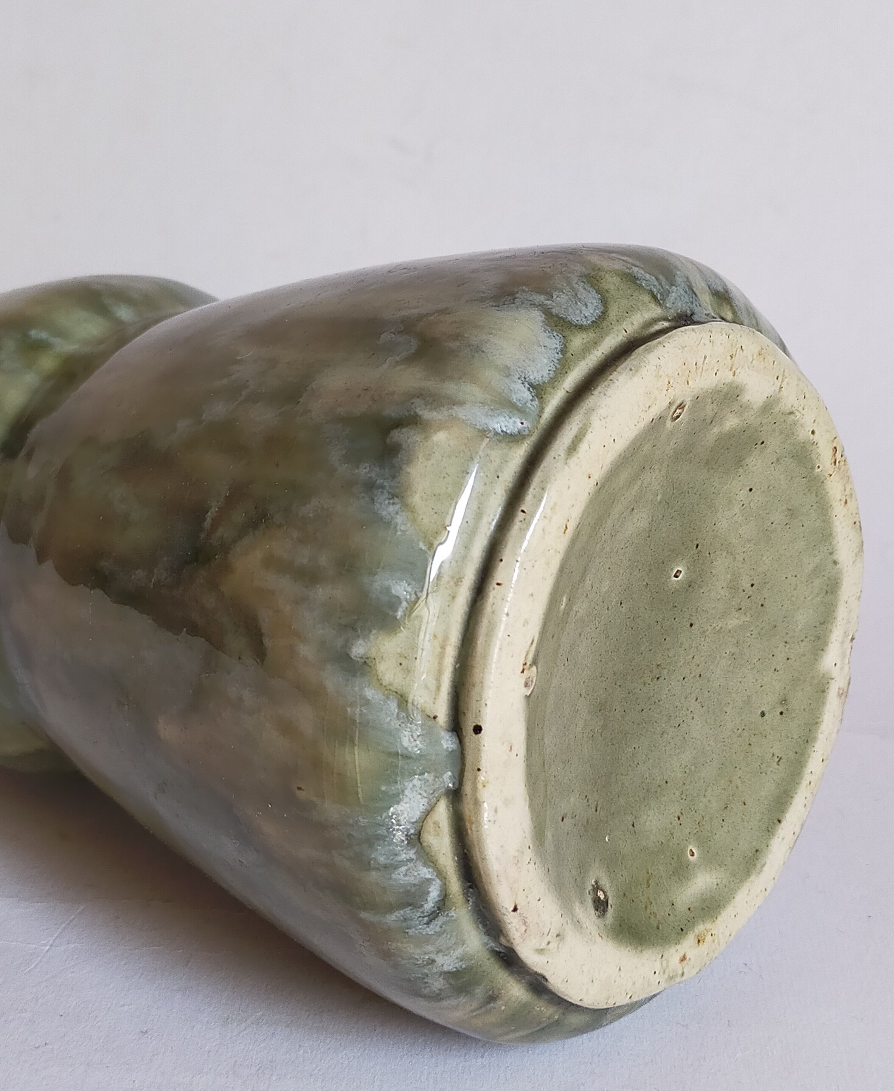 Slurry soliflora vase with stem enamel Art-Nouveau early twentieth century