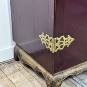 1950's lacquered wood and brass sideboard