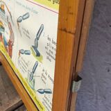 Frame and old pedagogical and school poster