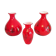Set of 3 handmaee Murano glass vases