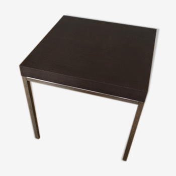 Contemporary square table, wood tray