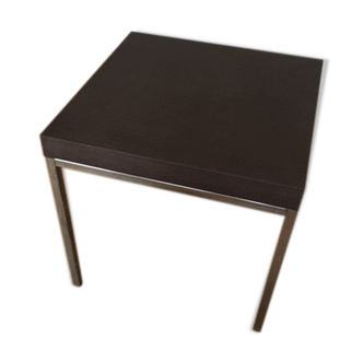 Contemporary square table, wood tray