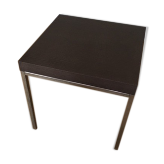 Table carrée contemporaine plateau bois