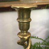 Pair of bronze candle holders 35cm
