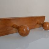 Double coat hook in wood, 1960s