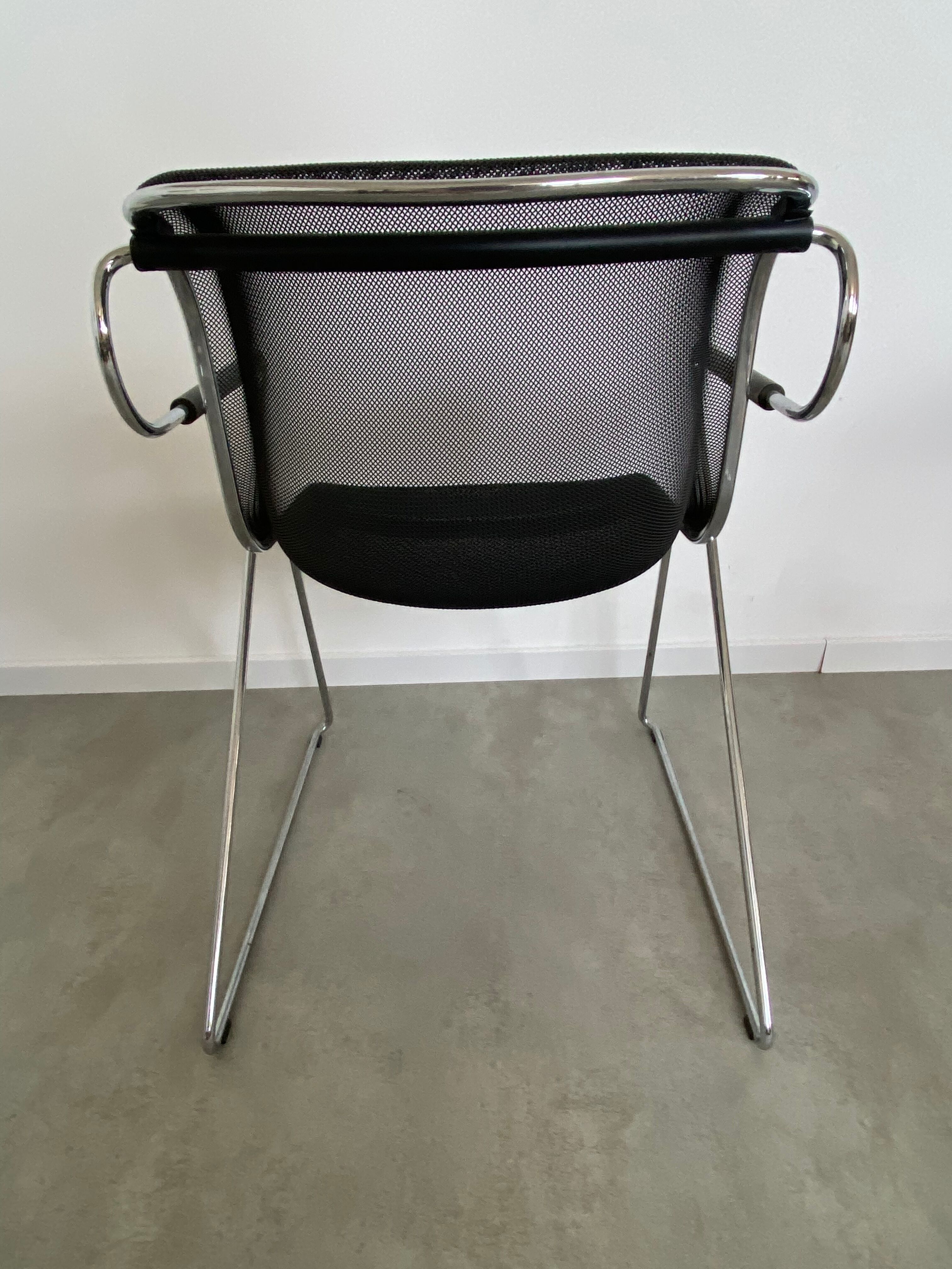 Set of 6 chairs "Penelope" by Charles Pollock for Castelli design year 1980