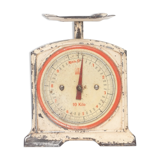 White kitchen scale "Effem"