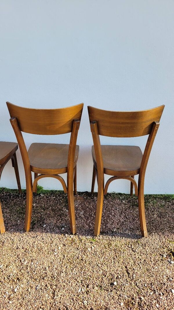 Série de 4 chaises de bistrot restaurant vintage- 1950s