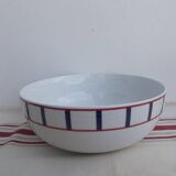 Ensemble de 3 plats basque porcelaine bleu et rouge