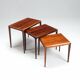 Johannes Andersen set of nesting tables in rosewood Silkeborg Denmark 1960