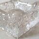 Lighter and ashtray in frosted glass Kalmar design 70s