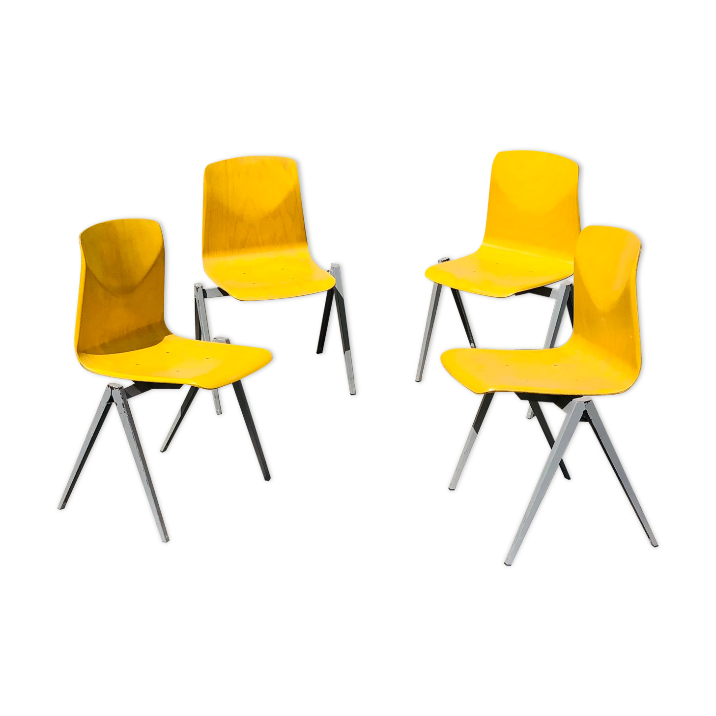 Vintage Chairs Compass Legs S22 Holland