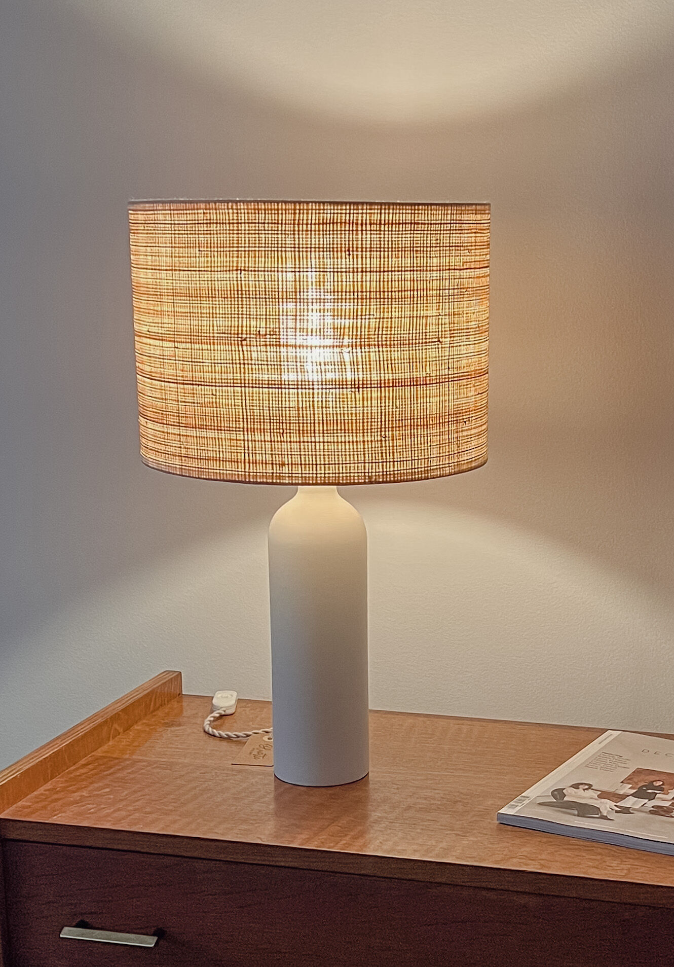 Lampe céramique et rabane
