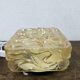 Amber glass wall lamp vintage flowers