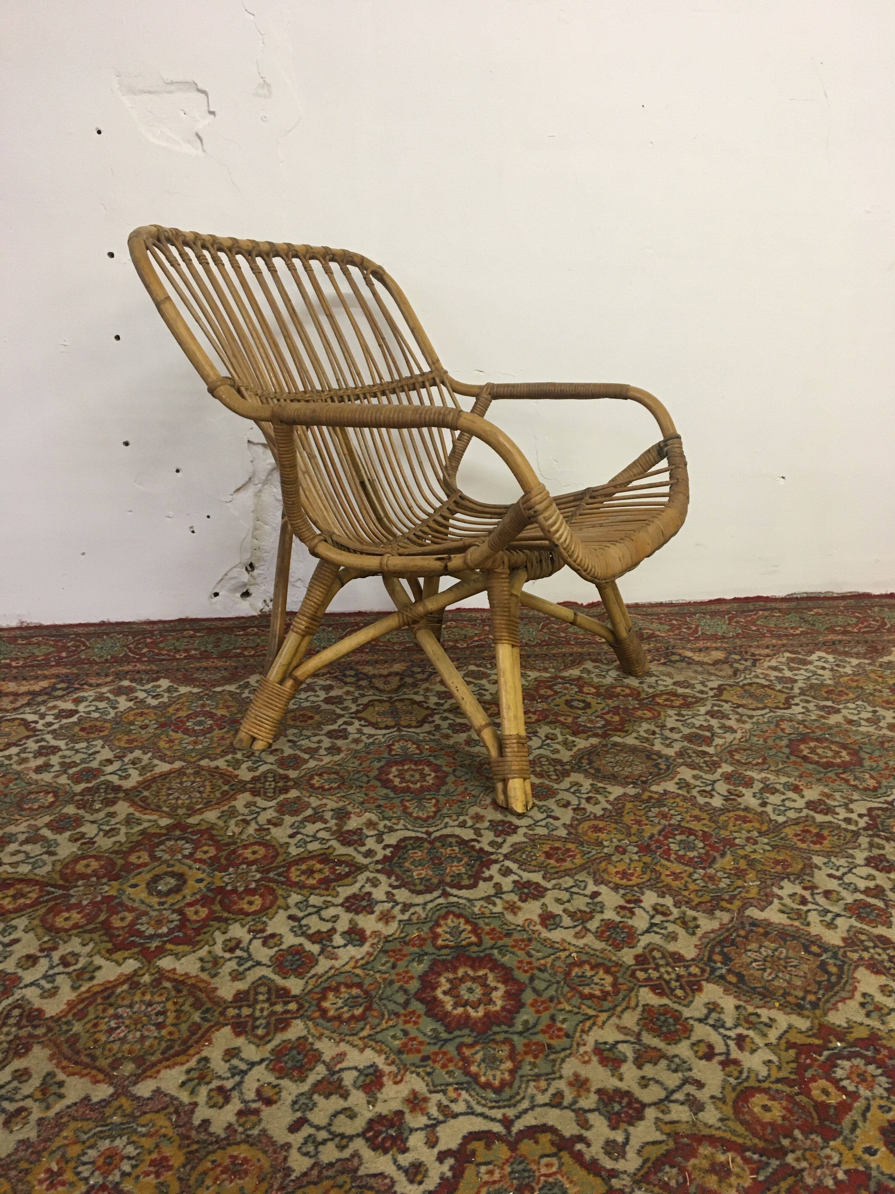 Italy rattan chair circa 1960