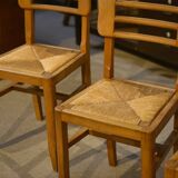 Ensemble de 6 chaises Pierre Cruège 1950’s