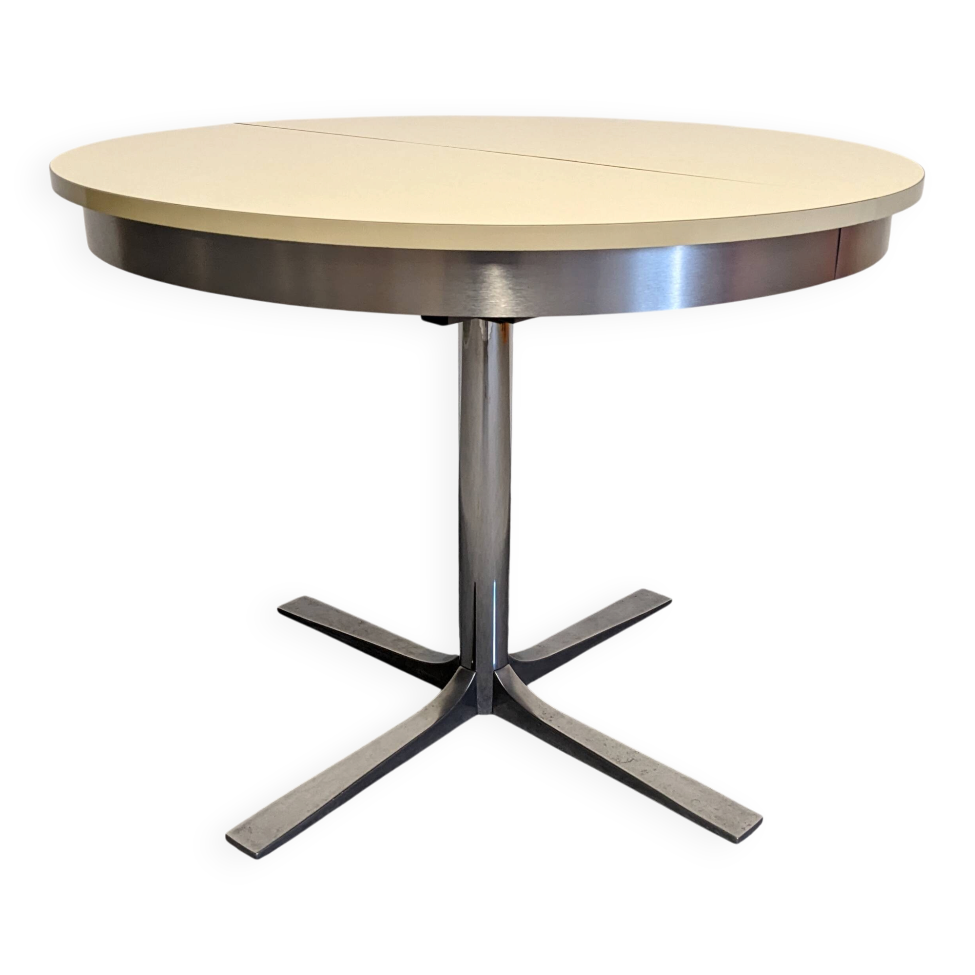 Extendable round table Space Age, Italy circa 1970