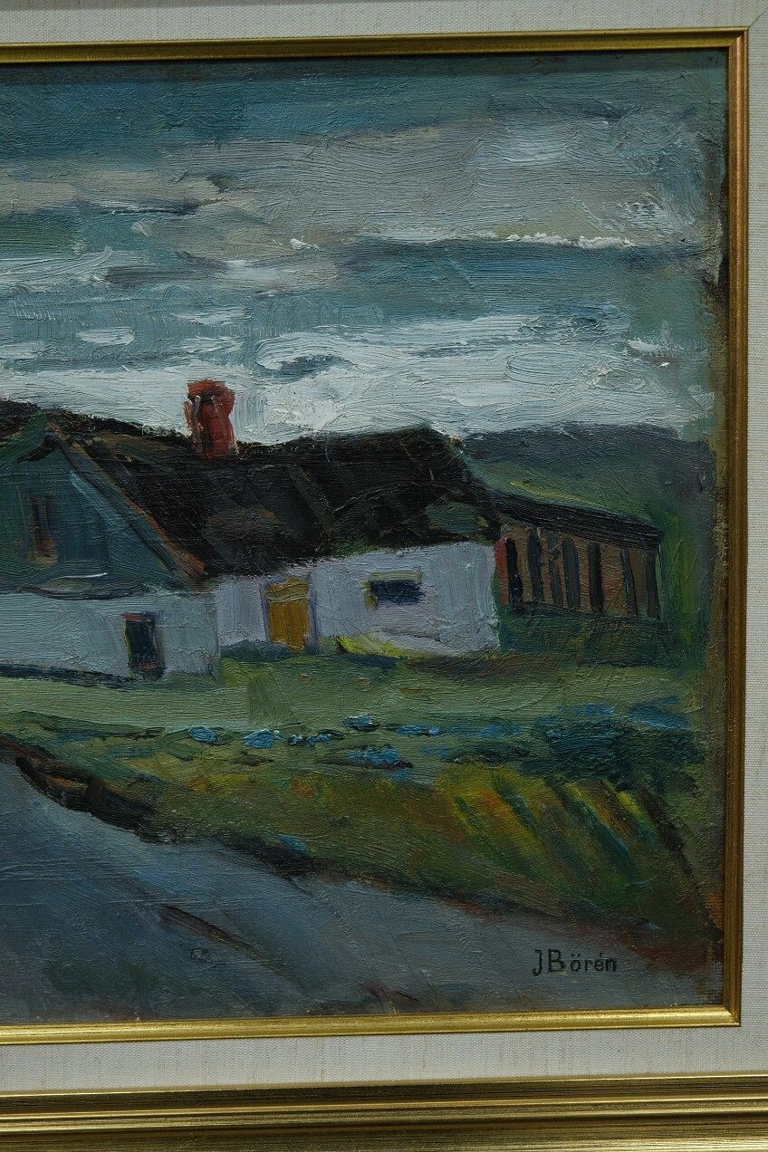 John Börén, Swedish modern landscape, 1960s, Oil painting, Framed