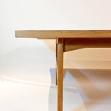 Solid oak coffee table by kindt-larsen for ab seffle mobelfabrik
