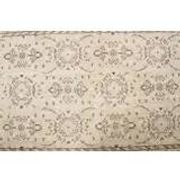 Tapis turc Oushak fait main en laine et coton beige des années 1970 115x202