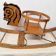Ancien Cheval En Bois A Bascule Primus Vintage