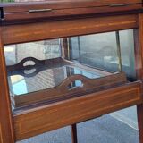Table vitrine ancienne en bois et verre – style élégant