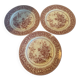 Set of 3 Staffordshire ironstone dinner plates