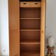 Restored Vintage Parisian Wardrobe – Raw Wood – 1950s