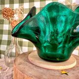 Green glass cup with original shape