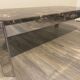 Table basse vintage roche bobois marbre pieds chromé circa 1970s