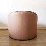 Pair of pink skai armchairs