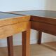 Pair of Mid century Teak and black Top Side Tables 1960s
