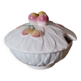 Vintage sugar bowl in slip Sarreguemines Digoin