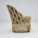 1950s, Danish easy chair, furniture velour, ash wood legs.